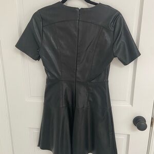 Leather mini dress